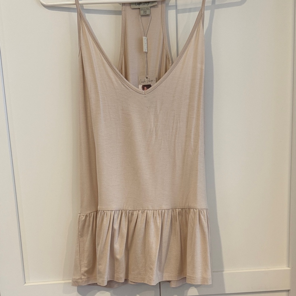Brand new Beige Camisole with Flared Hem!